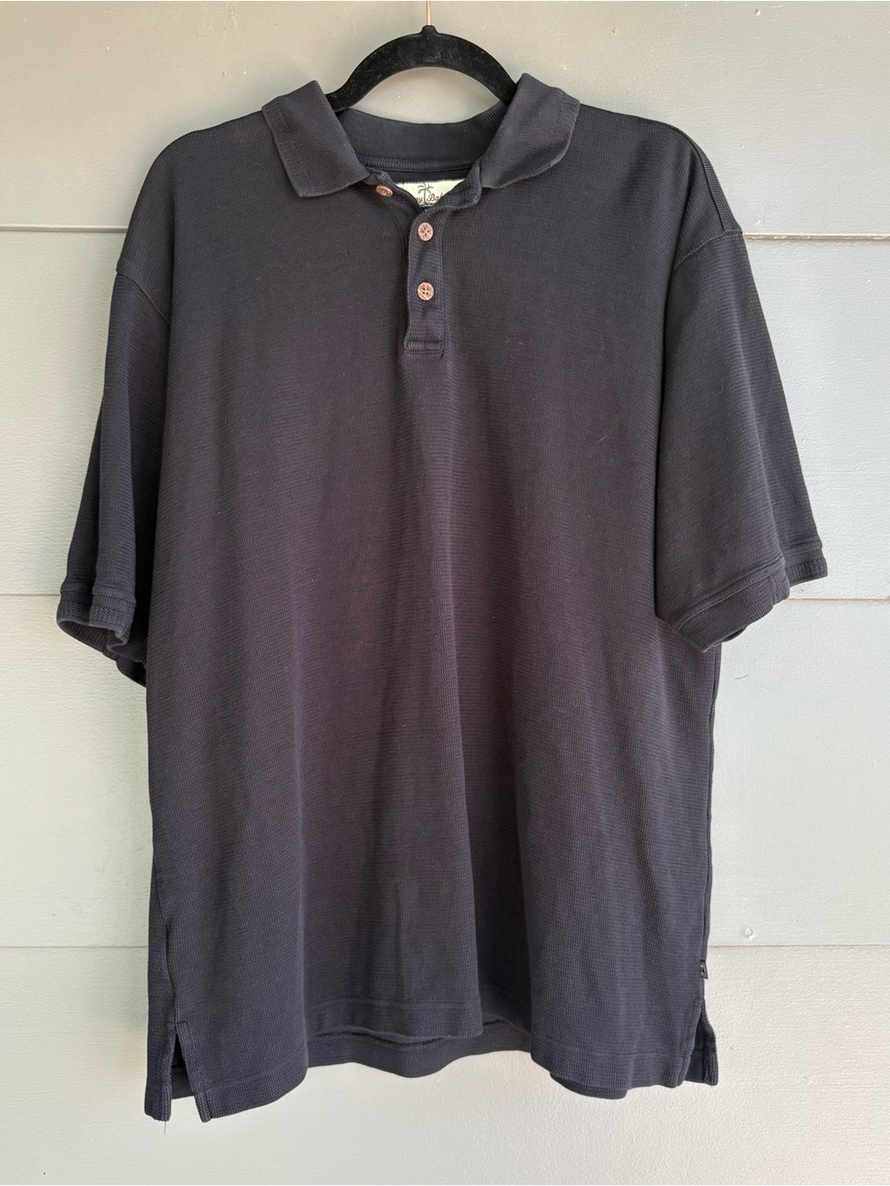 Tommy Bahama Silk Blend Black Knit Polo